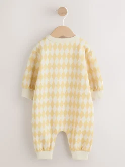 Geel Harlequin - Baby joggingromper (0mnd-3jr)