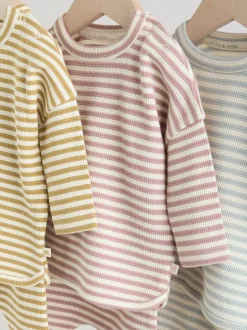 Geel/roze/blauw - Baby Jersey Tops and Leggings Set 6 Piece (0mths-2yrs)