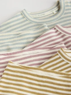 Geel/roze/blauw - Baby Jersey Tops and Leggings Set 6 Piece (0mths-2yrs)