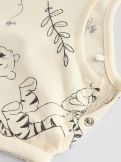 Geel/wit - 2 Pack Printed Winnie The Pooh Baby Rompers