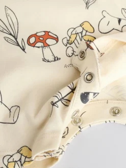 Geel/wit - 2 Pack Printed Winnie The Pooh Baby Rompers