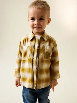 Gele ritssluiting met ritssluiting - Set van T-shirt en shirt met lange mouwen (3mnd-7jr)