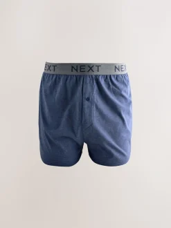 Gemêleerd blauw/grijs - Boxershorts met wijde pasvorm