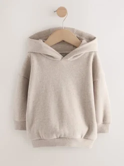 Gemêleerd havermoutkleurig - Zachte hoodie met lange mouwen (3mnd-7jr)