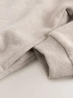 Gemêleerd havermoutkleurig - Zachte hoodie met lange mouwen (3mnd-7jr)