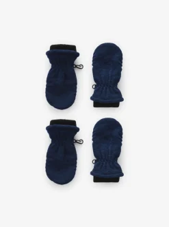 Gemêleerd marineblauw - Verpakking van 2 fleece wanten (3mnd -6jr)