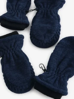 Gemêleerd marineblauw - Verpakking van 2 fleece wanten (3mnd -6jr)