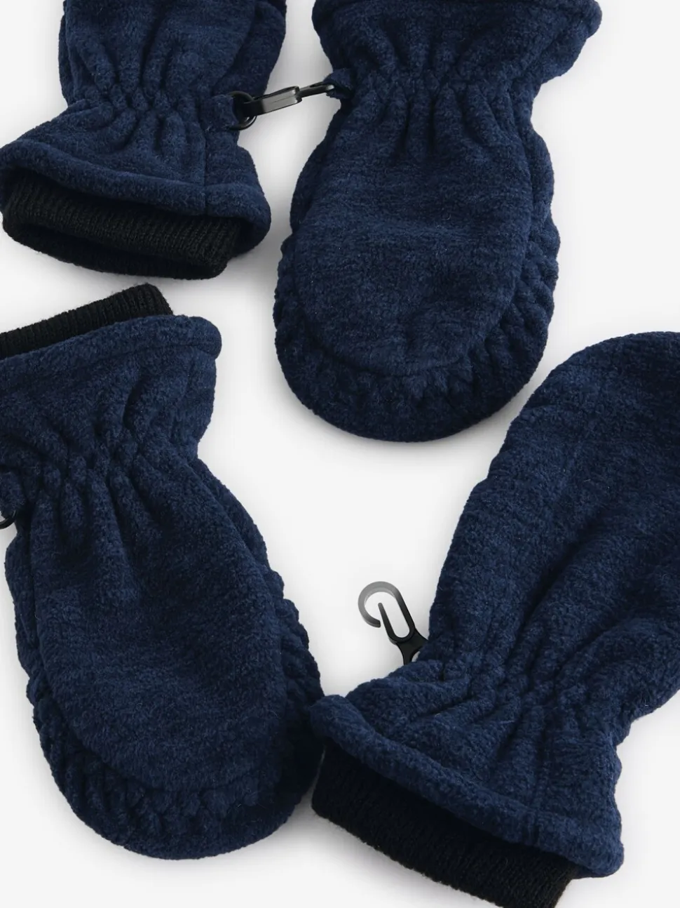 Gemêleerd marineblauw - Verpakking van 2 fleece wanten (3mnd -6jr)