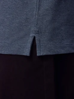 Gemêleerde denim - Normale Pasvorm - Piqué poloshirt met korte mouwen