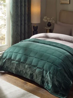 Gewatteerde beddensprei van fluweel met glans