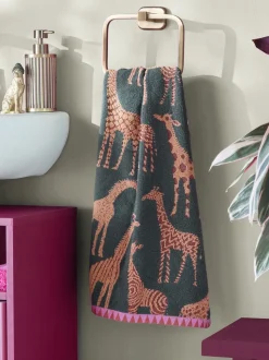 Giraffeprint 100% katoenen handdoeken