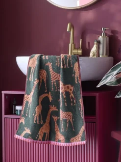 Giraffeprint 100% katoenen handdoeken