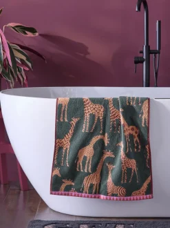 Giraffeprint 100% katoenen handdoeken