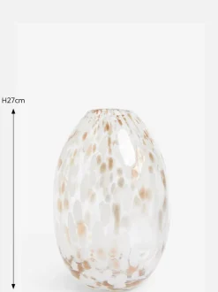 Glazen Confetti vaas met bloemen