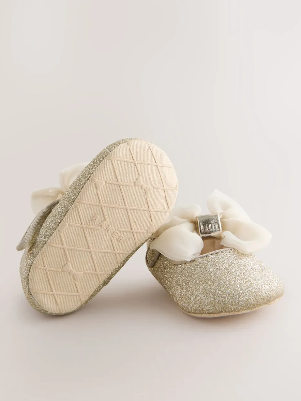 Goud - Baker by Ted Baker babyslofjes met strik voor meisjes