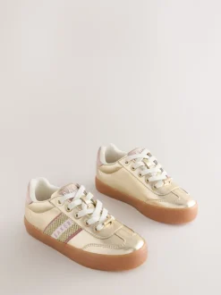 Goud - Baker by Ted Baker Tape Trainers with Gum Sole