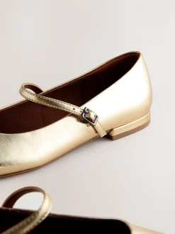 Goud - Forever Comfort® Mary Jane-schoenen met vierkante neus