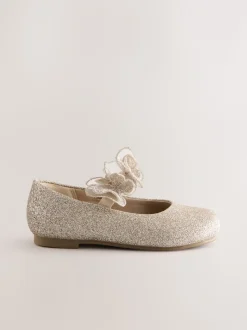 Goud - Glitter vlinderbandjes gelegenheidsschoenen