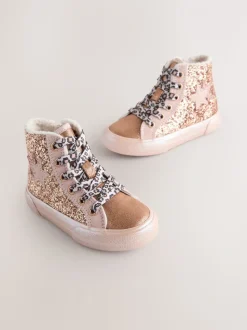 Goud - Hoge sneakers met ster
