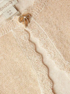 Goud - Monsoon Maeve vest met strik en knopen