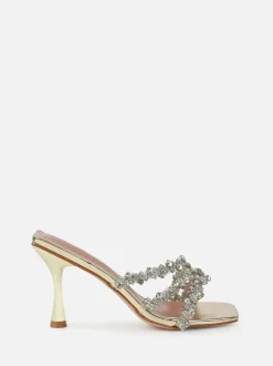 Goud - Simmi London Blushing Diamante Mid Heel Mules