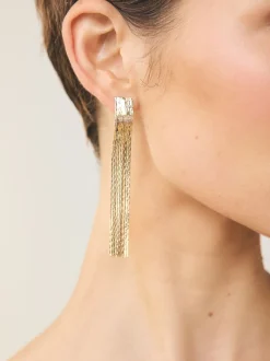 Goudkleurig - Sleek Chain Drop Earrings