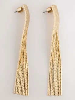 Goudkleurig - Sleek Chain Drop Earrings