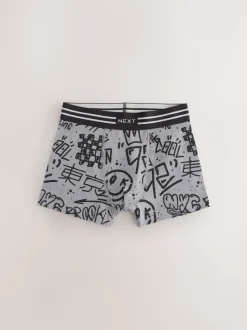 Grafitti doodshoofd print - Verpakking van 5 trunks (3-16jr)