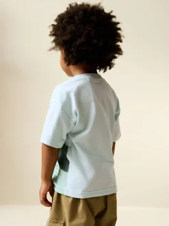 Green/Blue Farm - T-shirt met korte mouwen en applicatie (3 mnd - 7 jr)