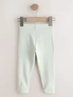 Green/Ecru Stripe Bee - Versierde leggings (3 mnd-7 jr)