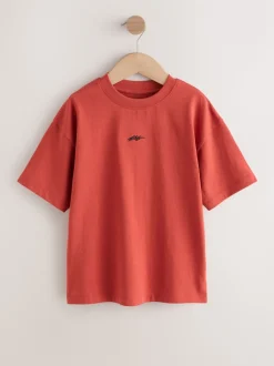 Grey/Yellow/Mineral/Red - Short Sleeve Logo Chest Graphic T-Shirts 4 Pack (3-16yrs)