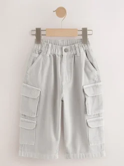Grijs - 100% katoenen Cargobroeken Jeans (3mnd-7jr)