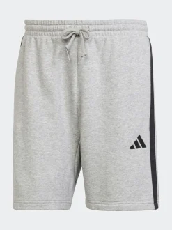Grijs - adidas Essential 3-Stripes French Terry Shorts