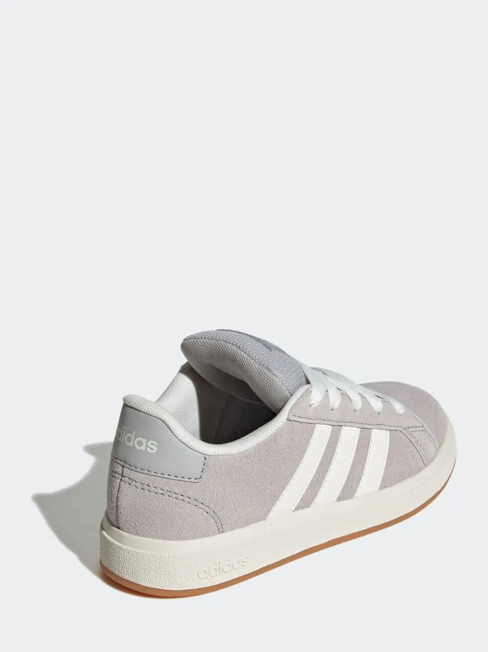 Grijs - adidas Grand Court 00s Suede Lace Kids Trainers