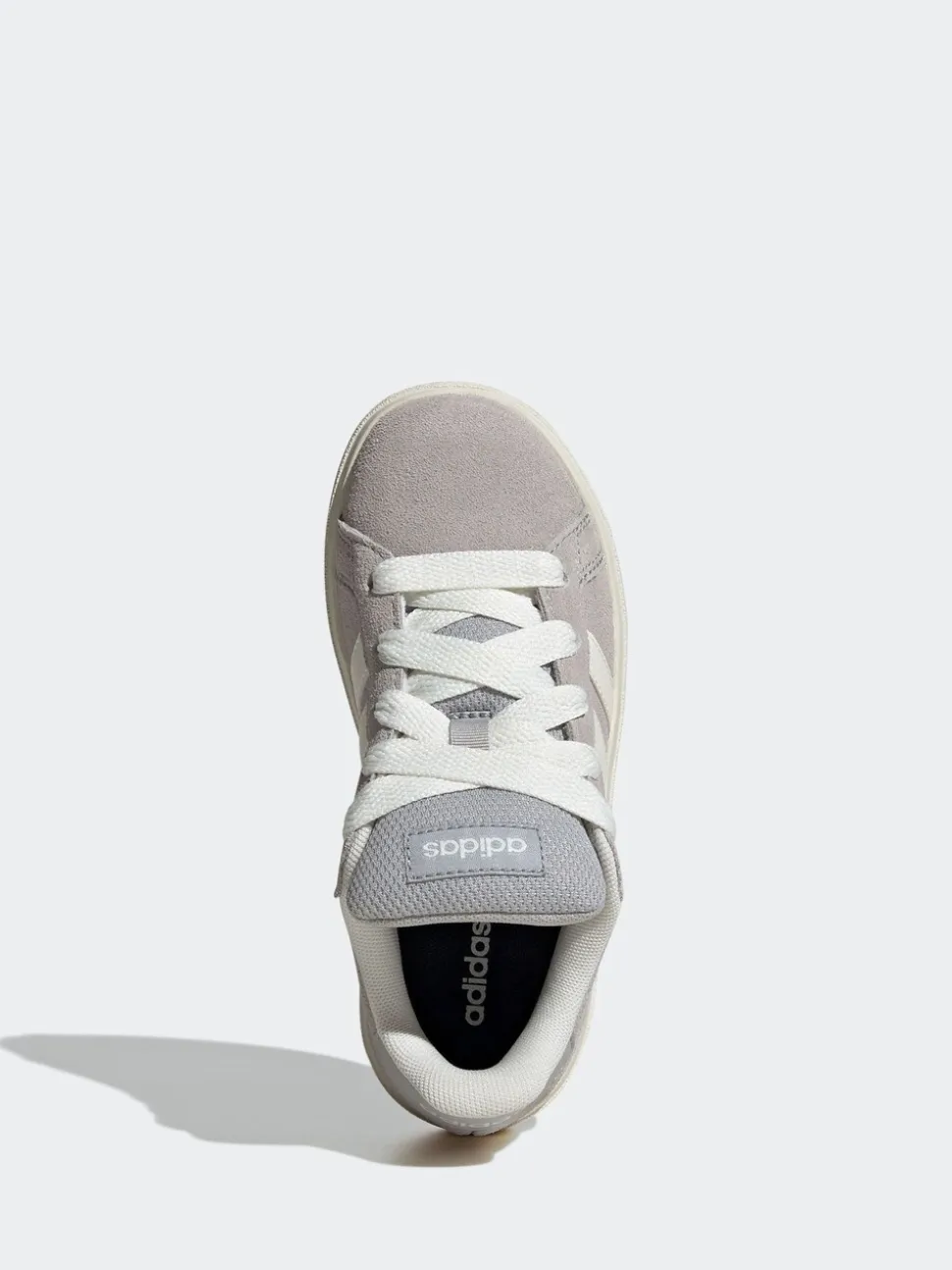 Grijs - adidas Grand Court 00s Suede Lace Kids Trainers