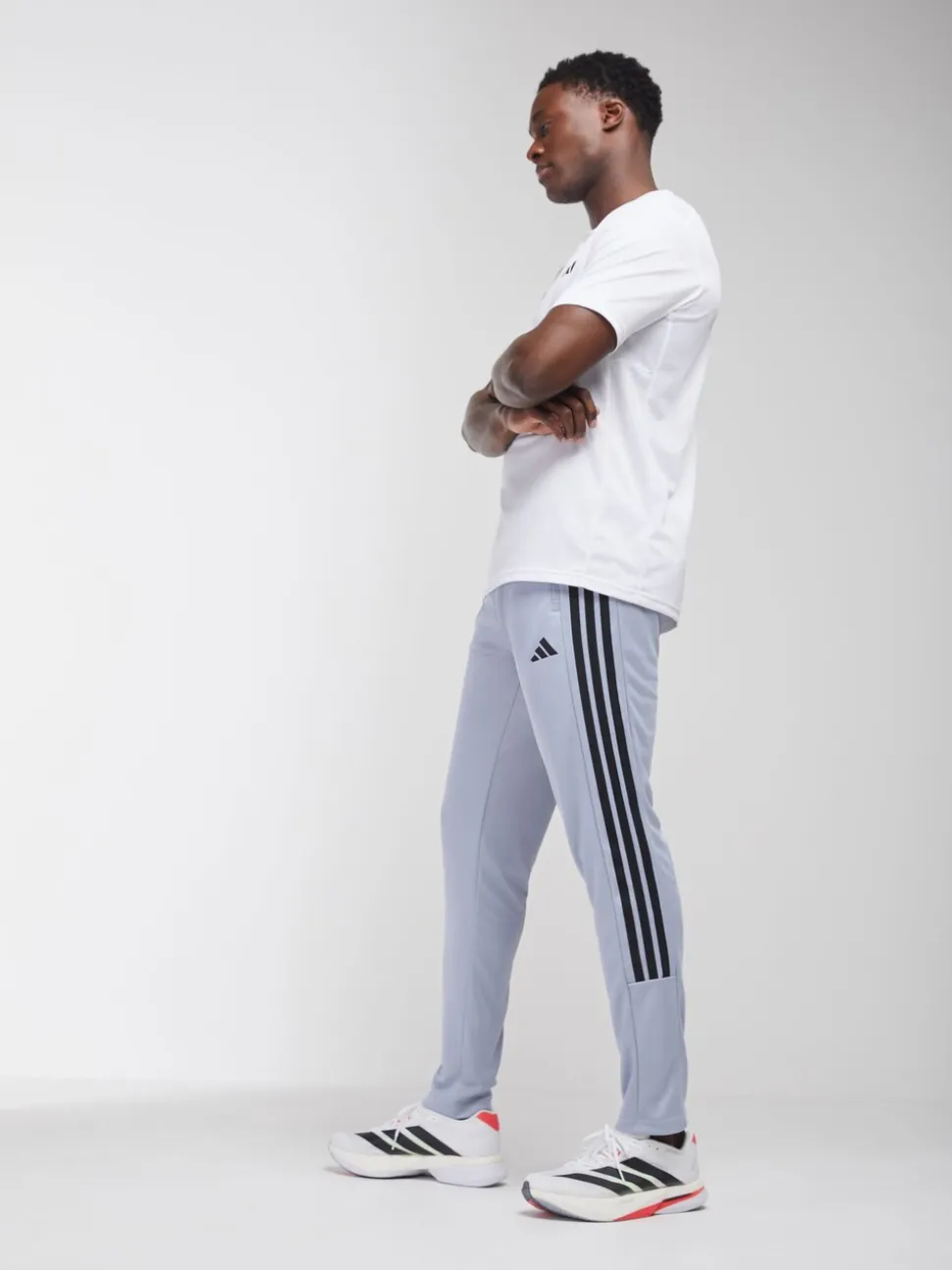 Grijs - adidas Workout Essentials All-Set 3-Stripes Knit Joggers
