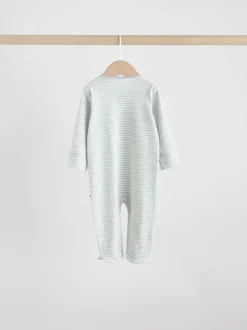 Grijs - Baby Popper Sleepsuits 3 Pack