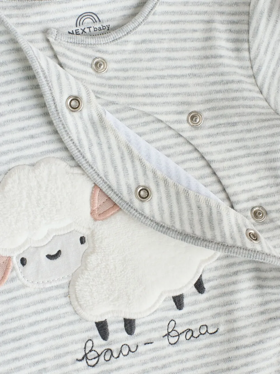 Grijs - Baby Popper Sleepsuits 3 Pack