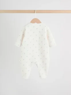 Grijs - Baby Quilted Sleepsuits 2 Pack