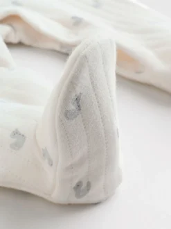 Grijs - Baby Quilted Sleepsuits 2 Pack