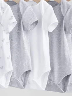 Grijs - Baby Short Sleeved Bodysuits 5 Pack