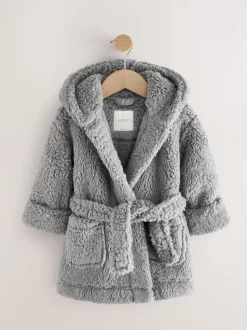 Grijs - Badjas van fleece voor baby's (12mnd-8jr)