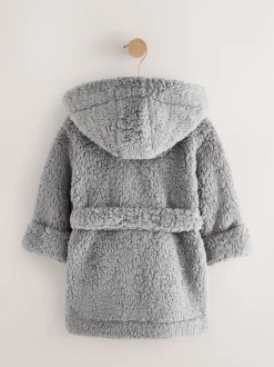 Grijs - Badjas van fleece voor baby's (12mnd-8jr)