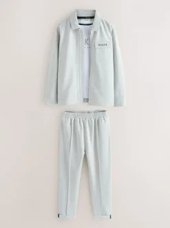 Grijs - Baker by Ted Baker - 3 -delig set van getextureerd jack, T-shirt en broek