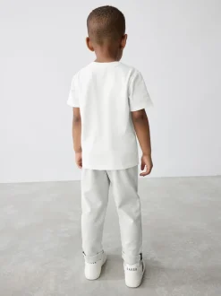 Grijs - Baker by Ted Baker - 3 -delig set van getextureerd jack, T-shirt en broek