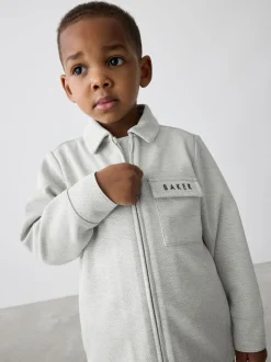 Grijs - Baker by Ted Baker - 3 -delig set van getextureerd jack, T-shirt en broek