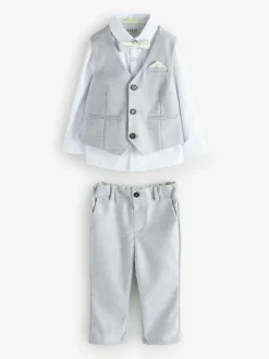 Grijs - Baker by Ted Baker set van gilet, overhemd en broek