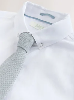 Grijs - Baker by Ted Baker Waistcoat, Shirt And Tie Set