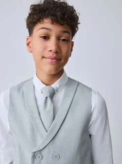 Grijs - Baker by Ted Baker Waistcoat, Shirt And Tie Set