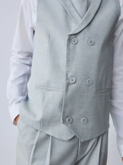 Grijs - Baker by Ted Baker Waistcoat, Shirt And Tie Set